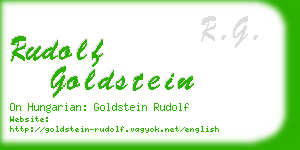 rudolf goldstein business card